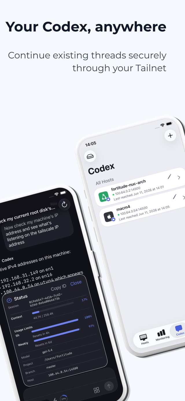 NovaScale App Store screenshot: remote Codex workspaces